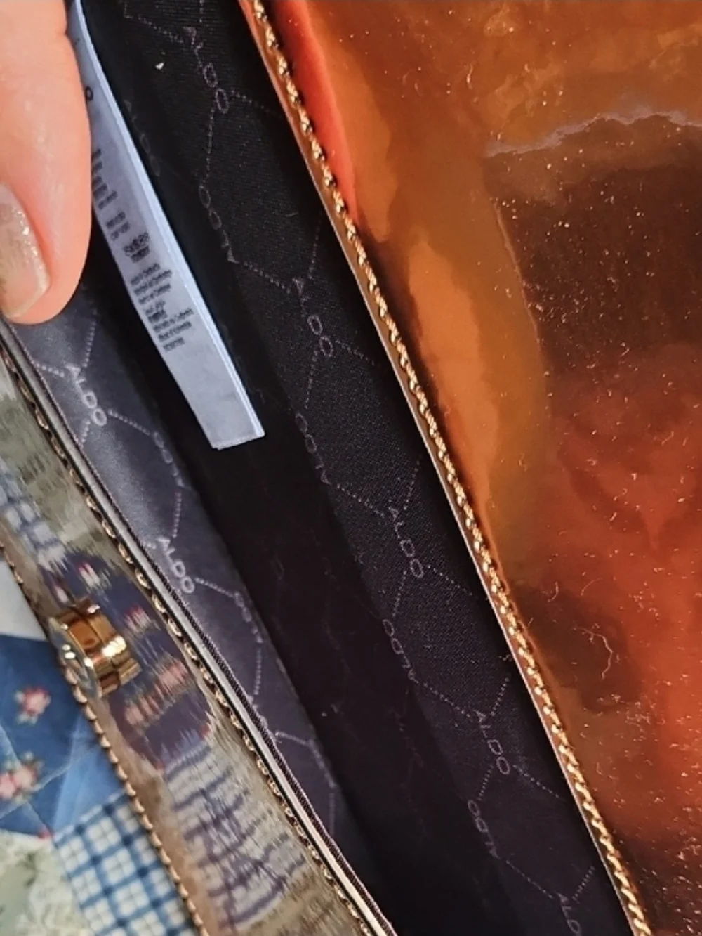 ALDO Metallic Copper Chain Shoulder Bag